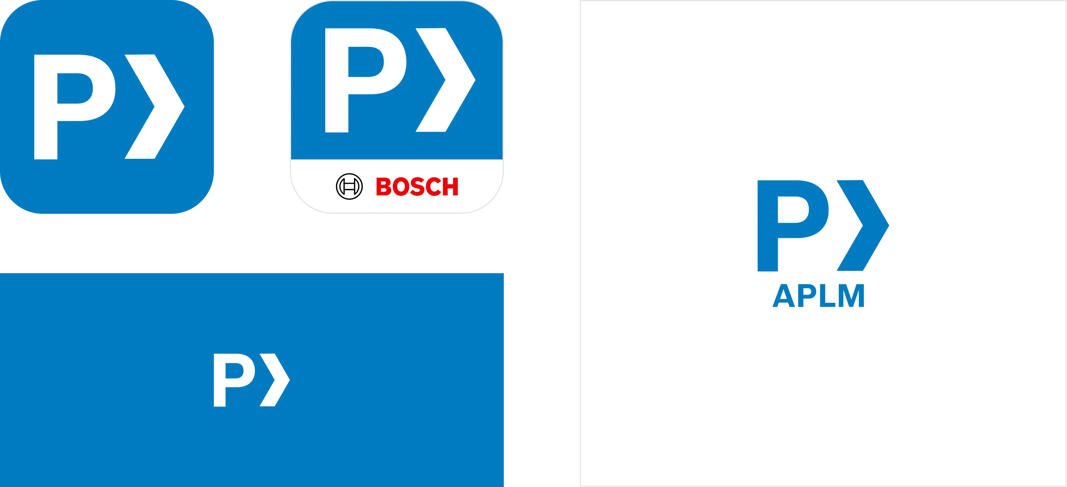 APLM logos designed by Jens Merkel for different devices and situations like mobile apps, web applications and favicons